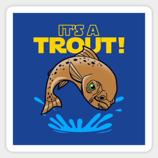 Funny  Sci-fi Alien Trout Fish Cartoon Aquarium Lovers Funny Quote Meme Sticker